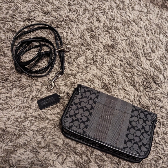 🖤 Coach Legacy Signature Striped Penny Crossbody Bag - Picture 10 of 16